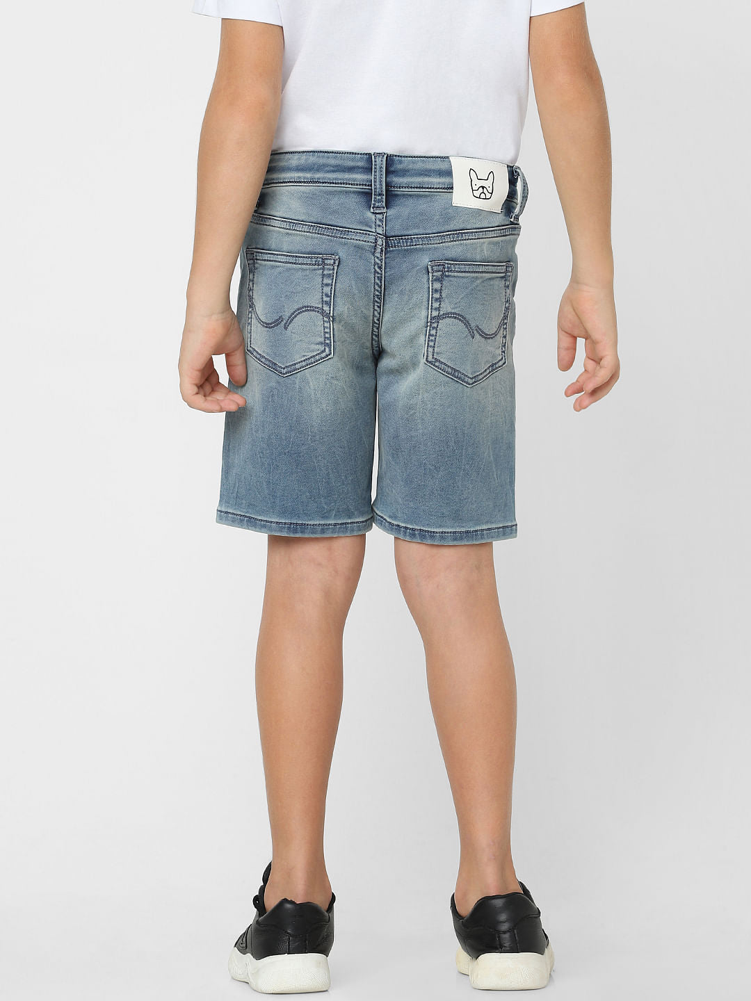 Boys Blue Mid Rise Denim Shorts