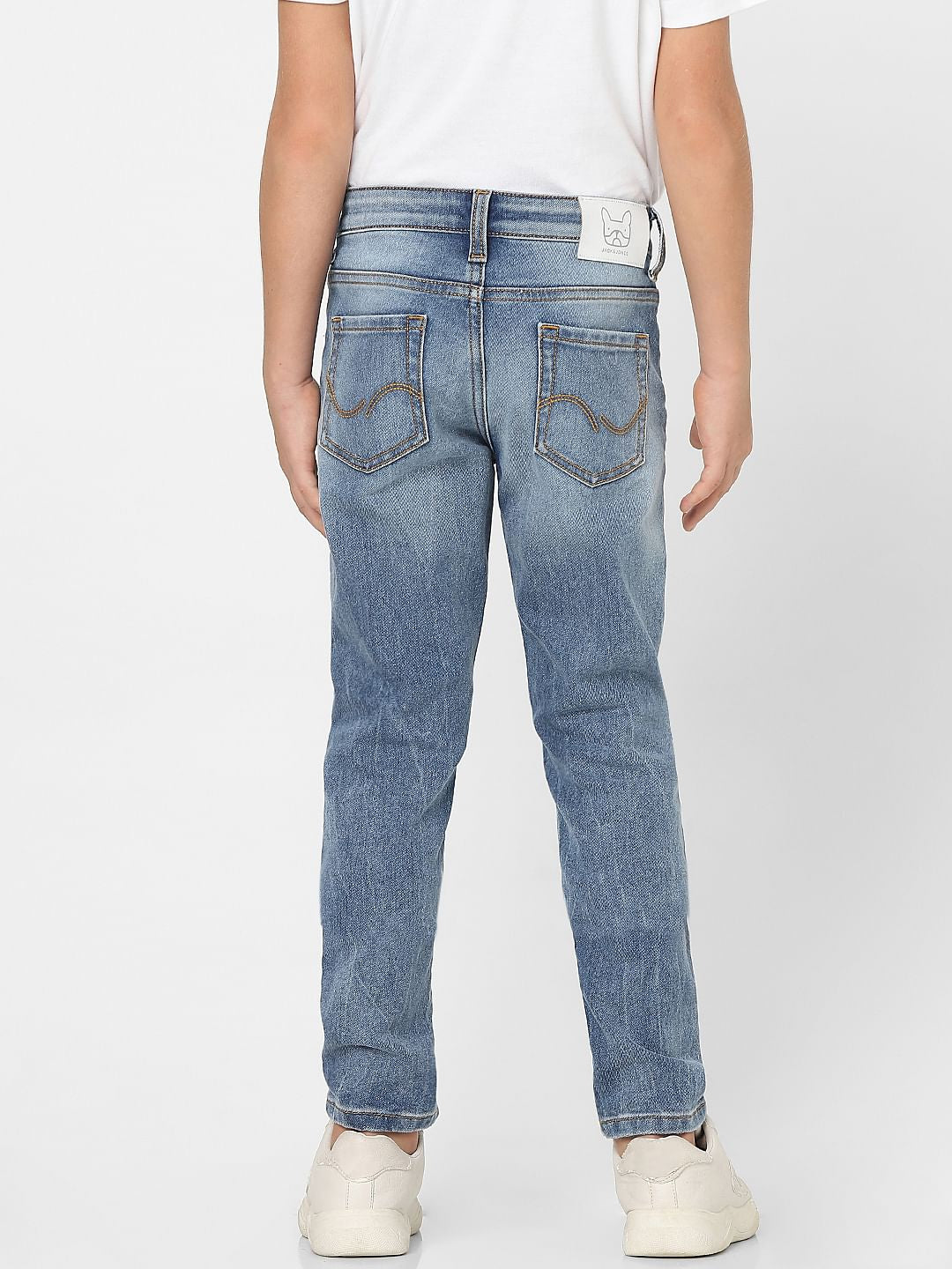 Boys Light Blue Mid Rise Glenn Slim Jeans