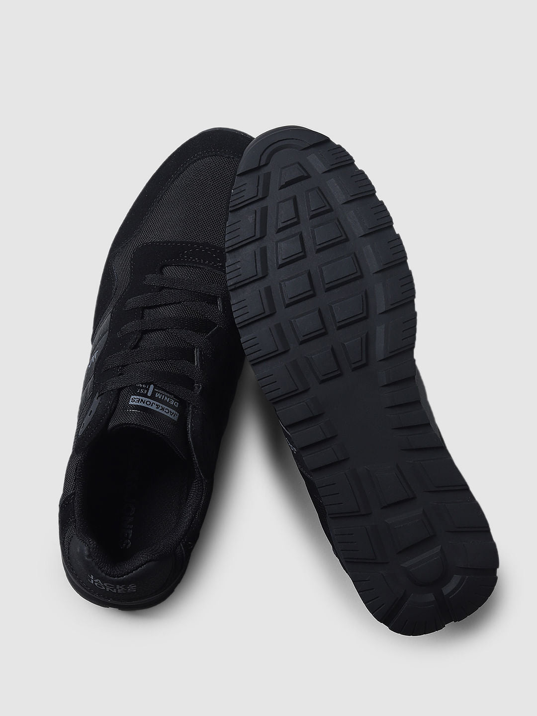 Black Mesh Detail Sneakers