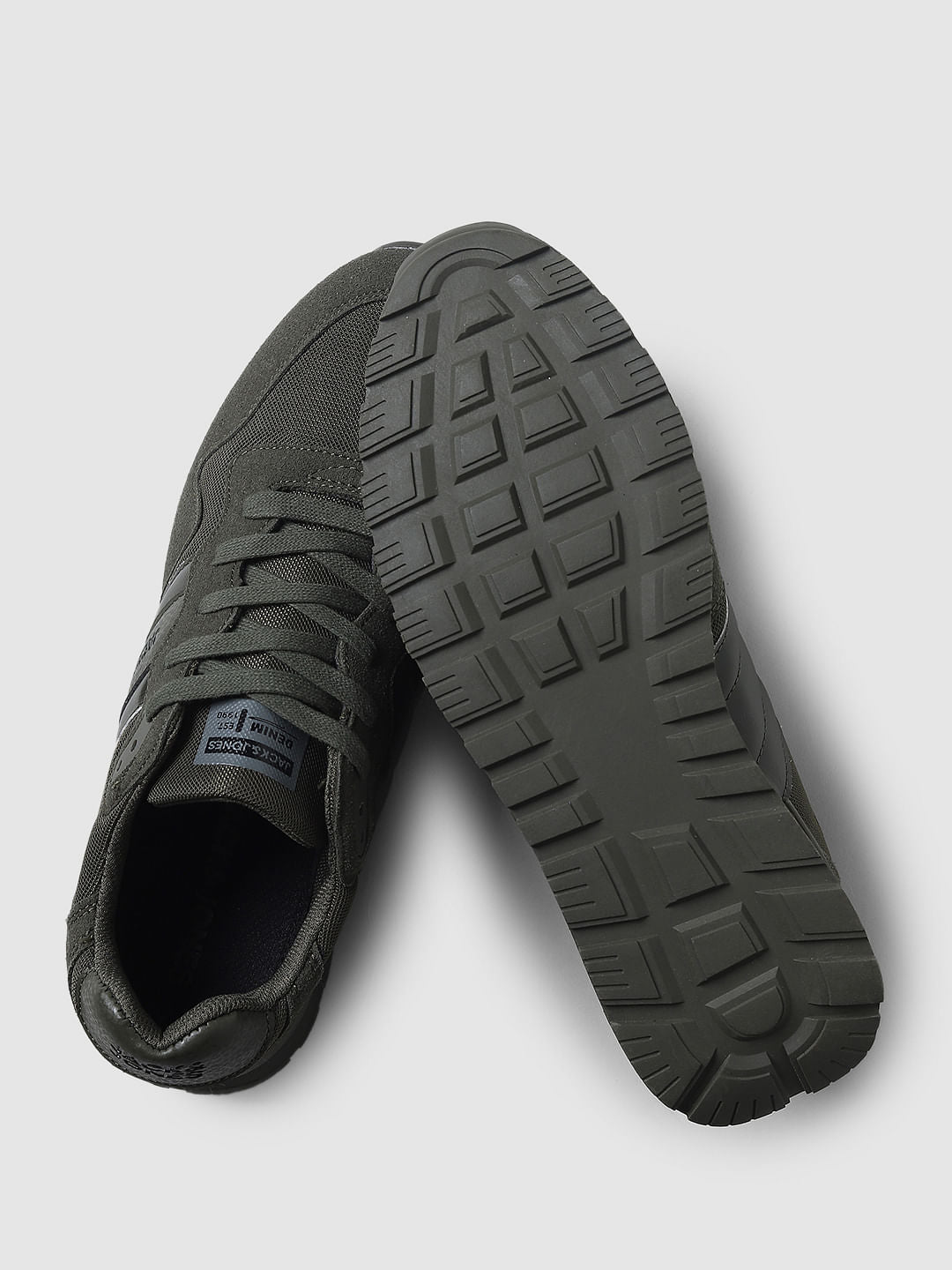 Green Mesh Detail Sneakers