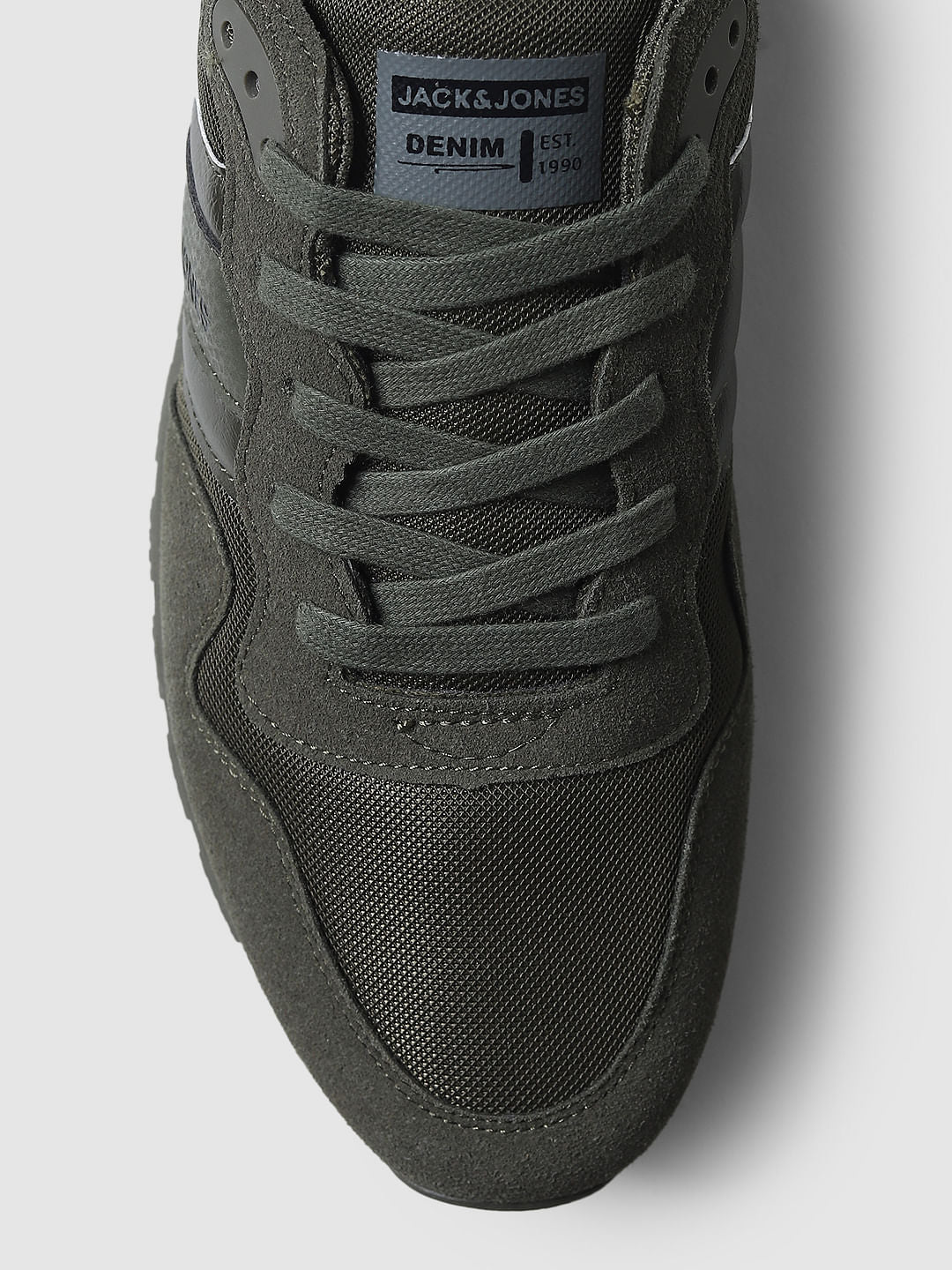 Green Mesh Detail Sneakers