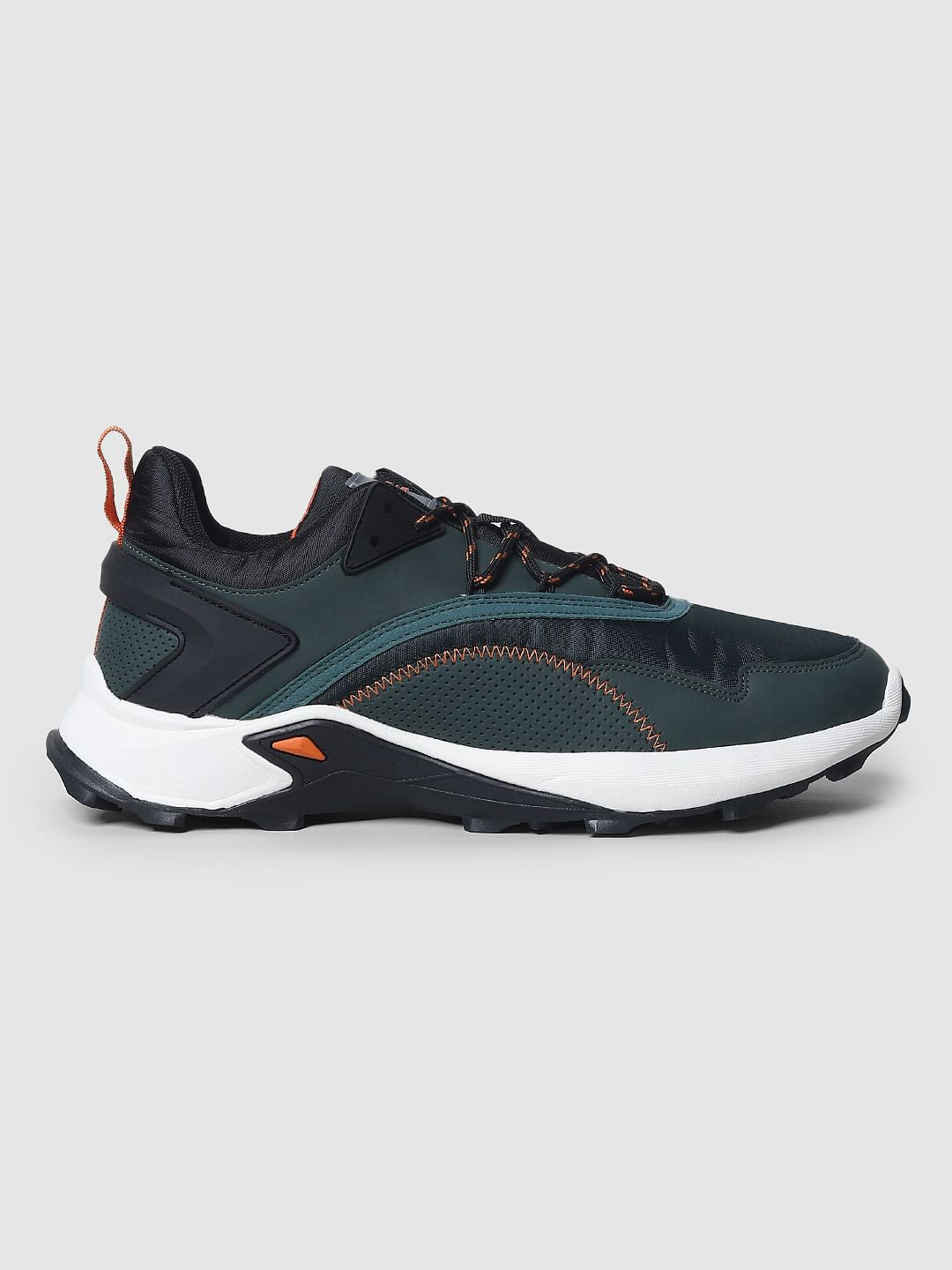Dark Green Colourblocked Sneakers