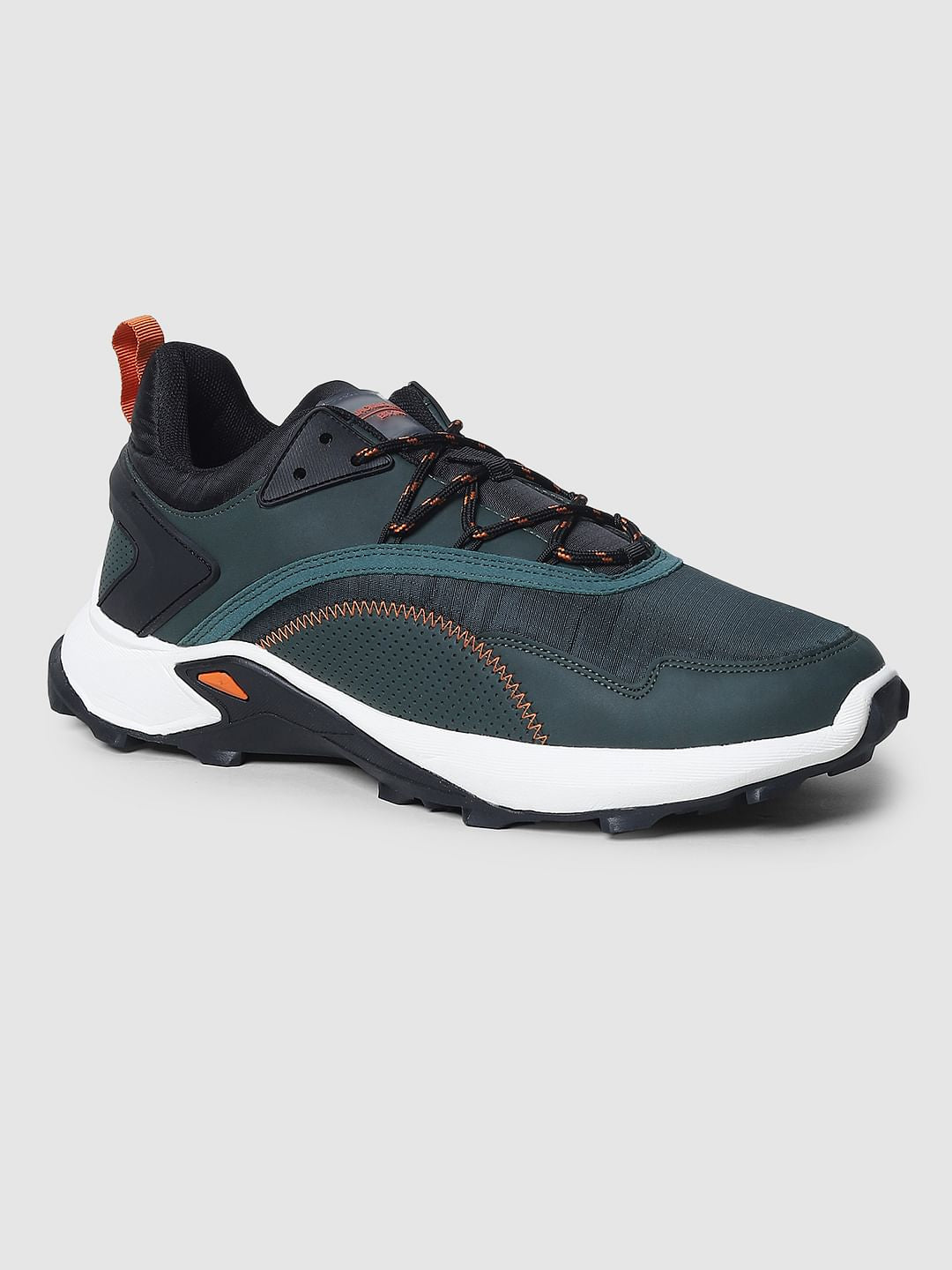 Dark Green Colourblocked Sneakers