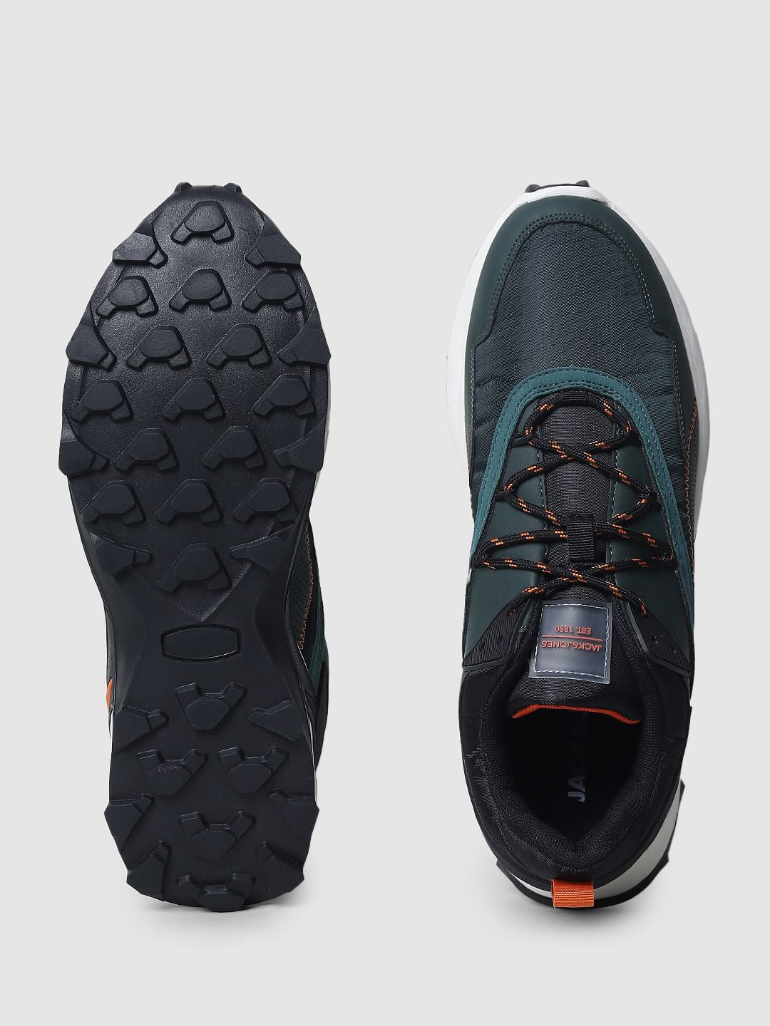 Dark Green Colourblocked Sneakers