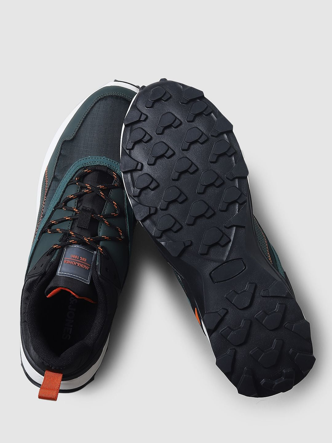Dark Green Colourblocked Sneakers