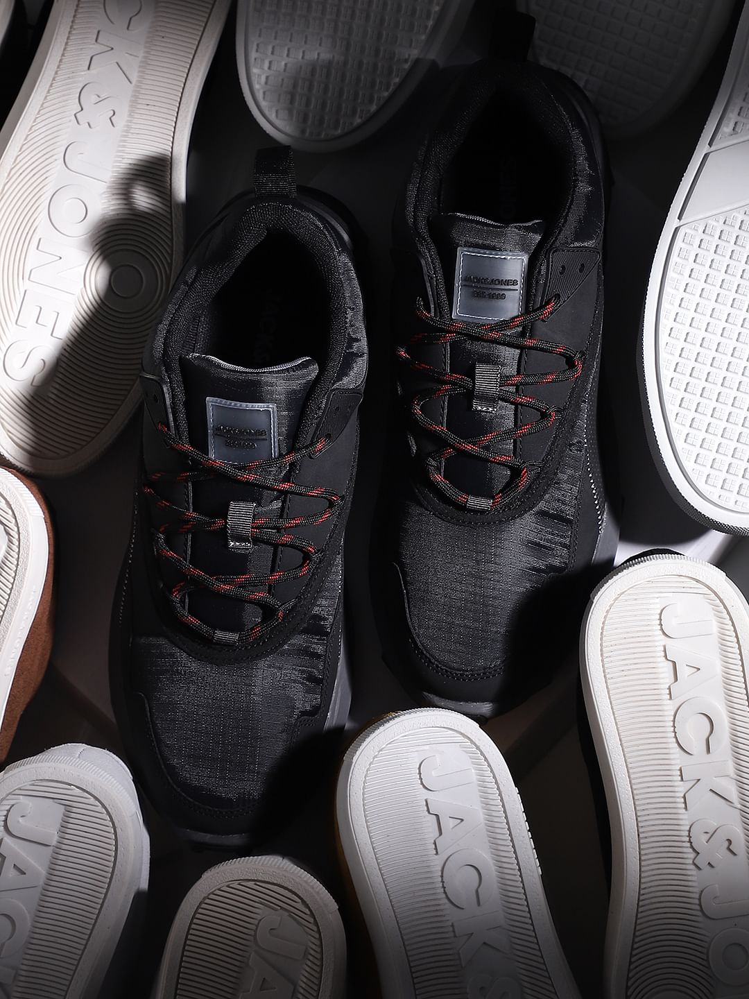 Black Colourblocked Sneakers