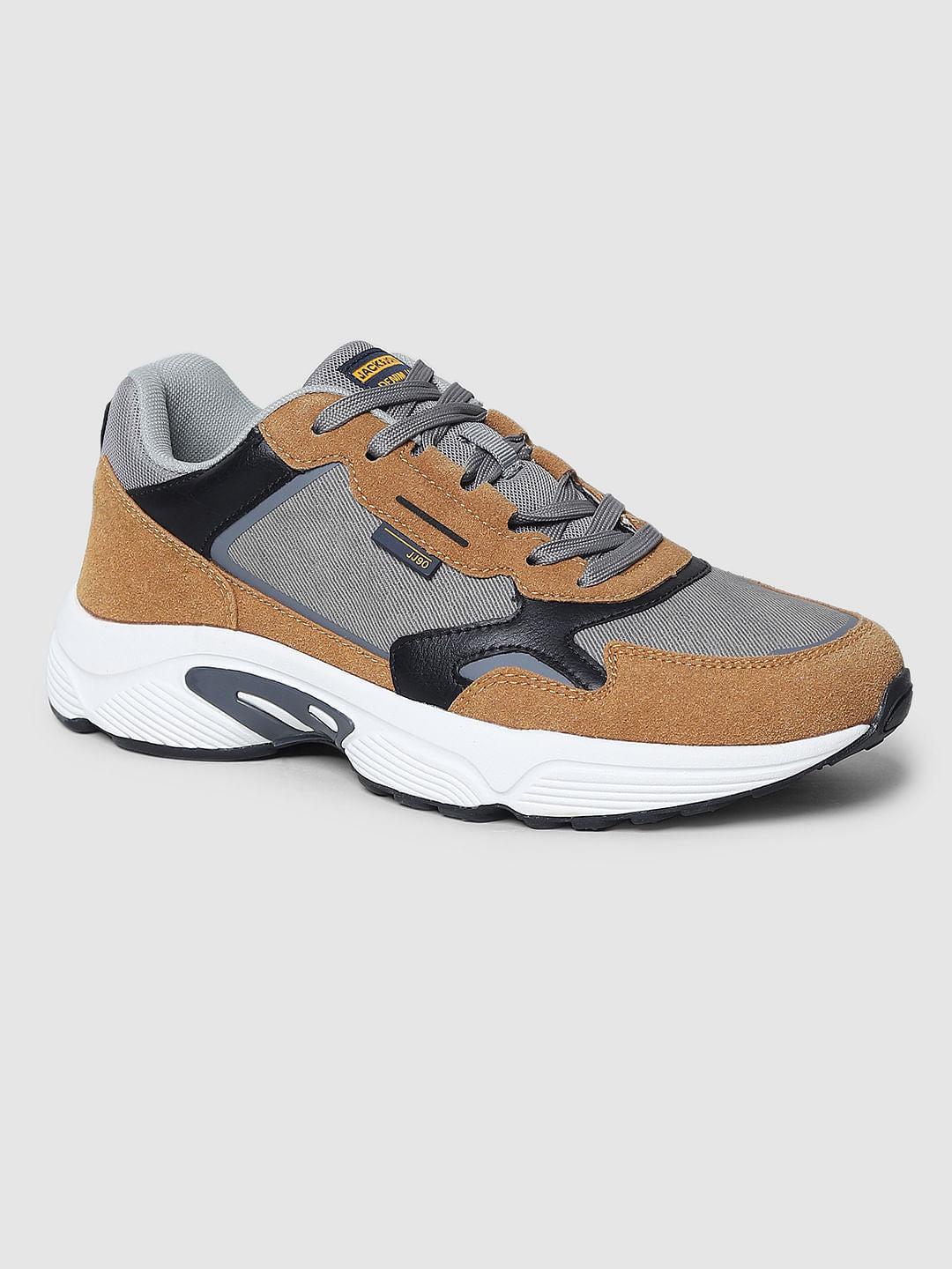 Brown Colourblocked Sneakers