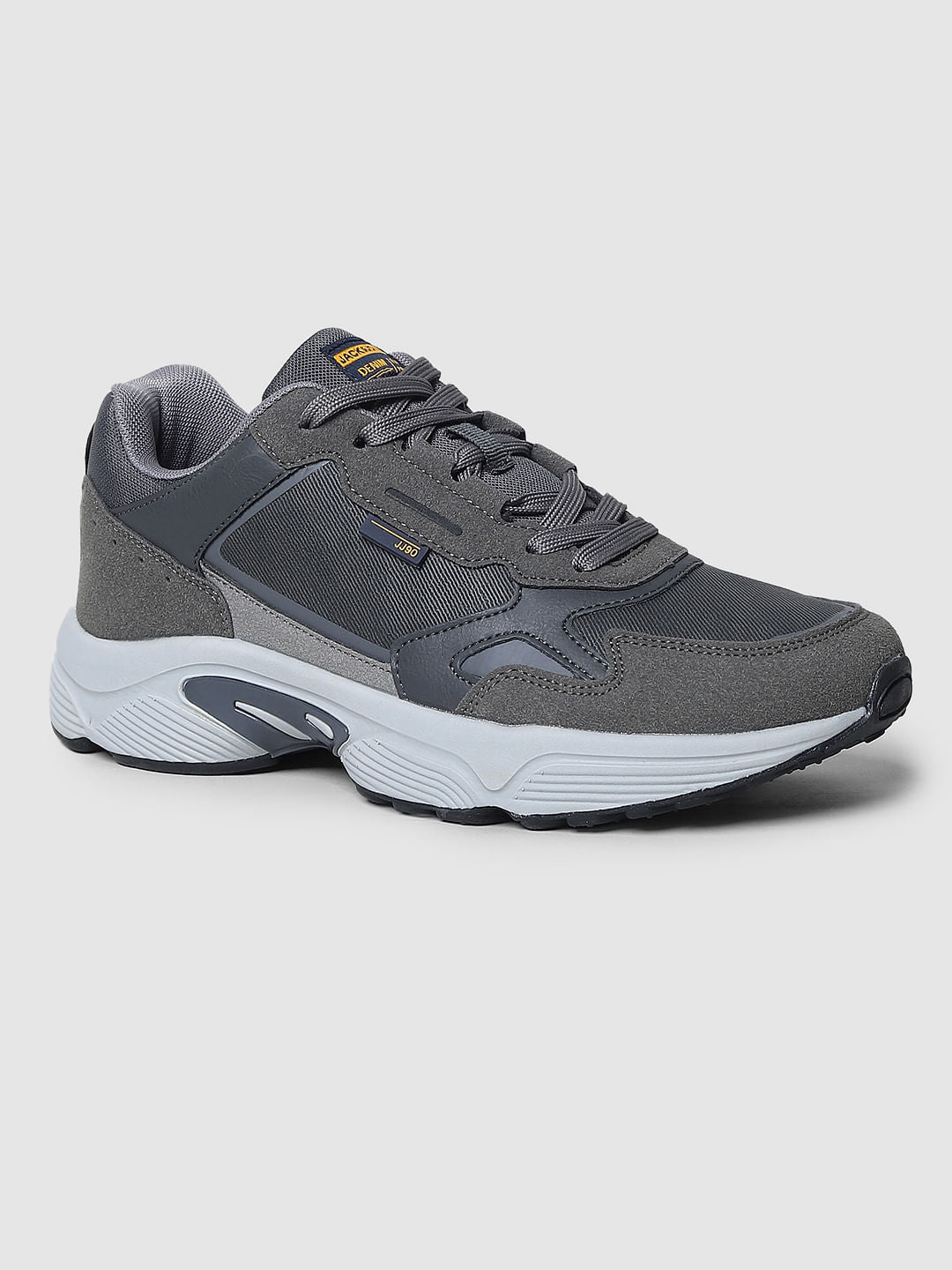 Grey Colourblocked Sneakers