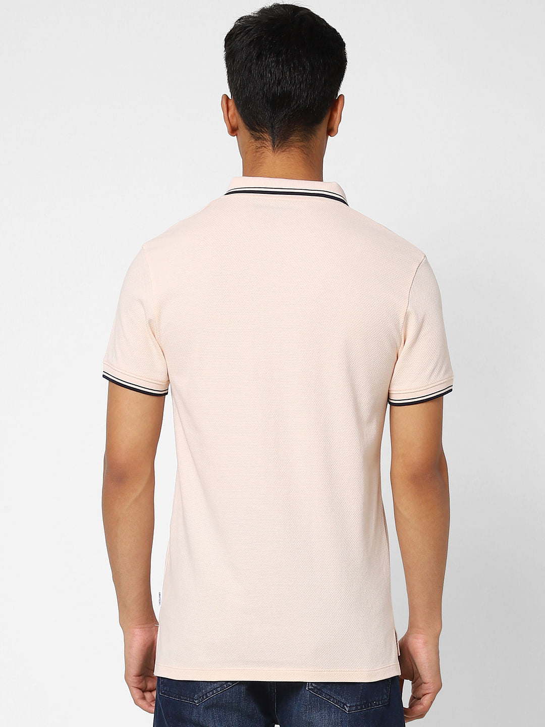 Lilac Logo Print Polo Neck T-shirt