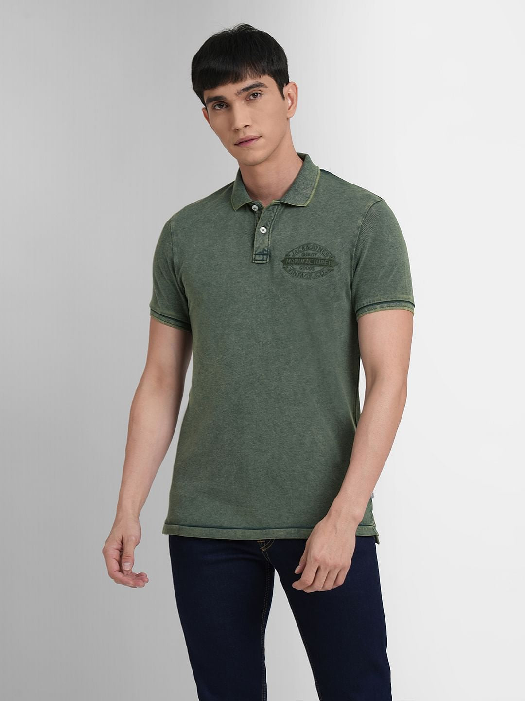Green Polo Neck T-shirt