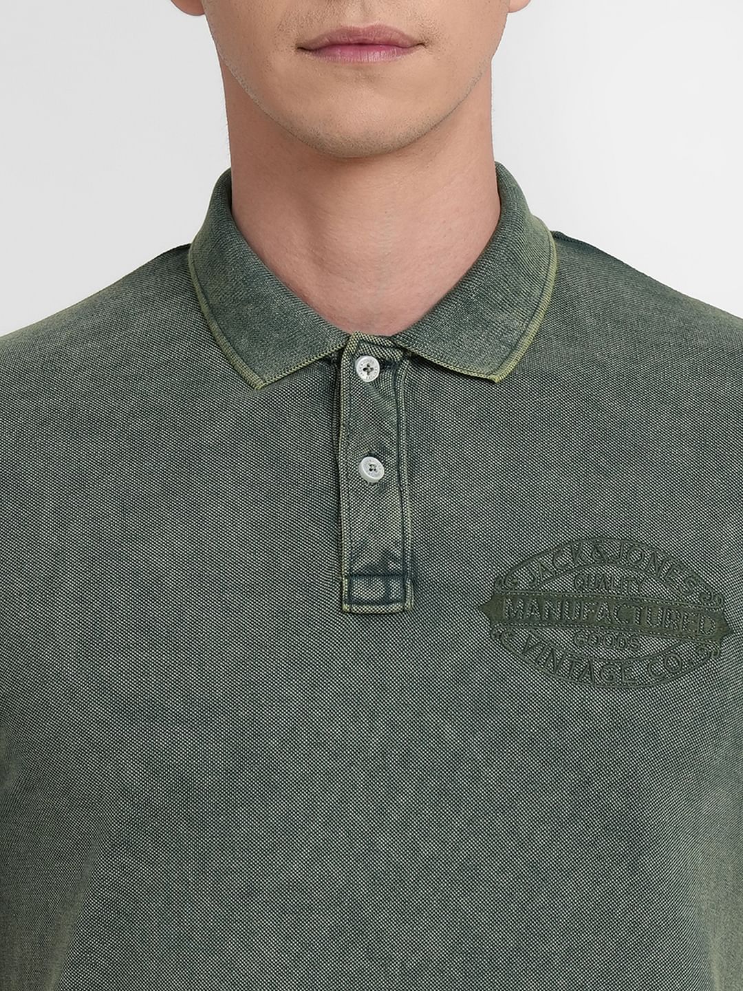 Green Polo Neck T-shirt