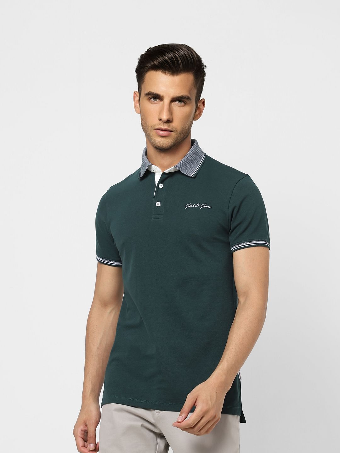 Green Polo Neck T-shirt