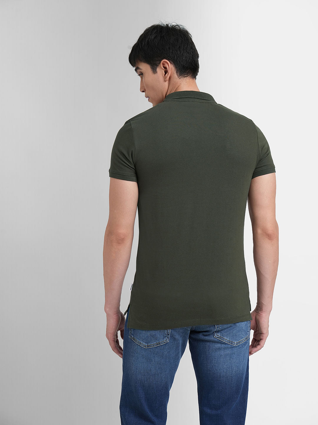 Olive Polo Neck T-shirt