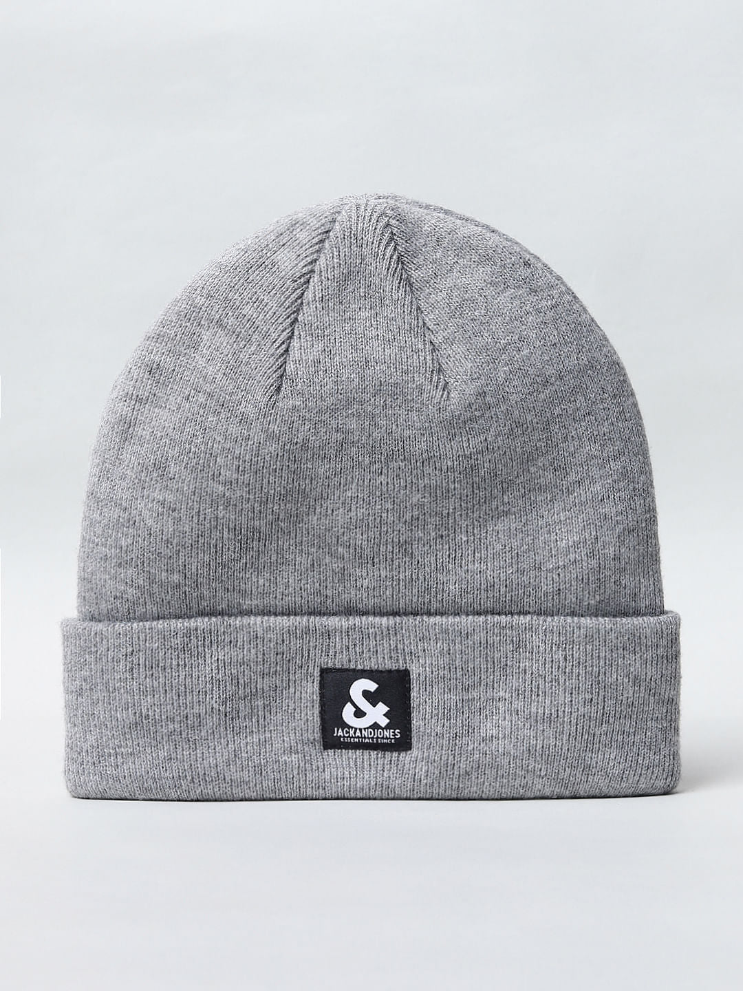 Light Grey Logo Print Beanie