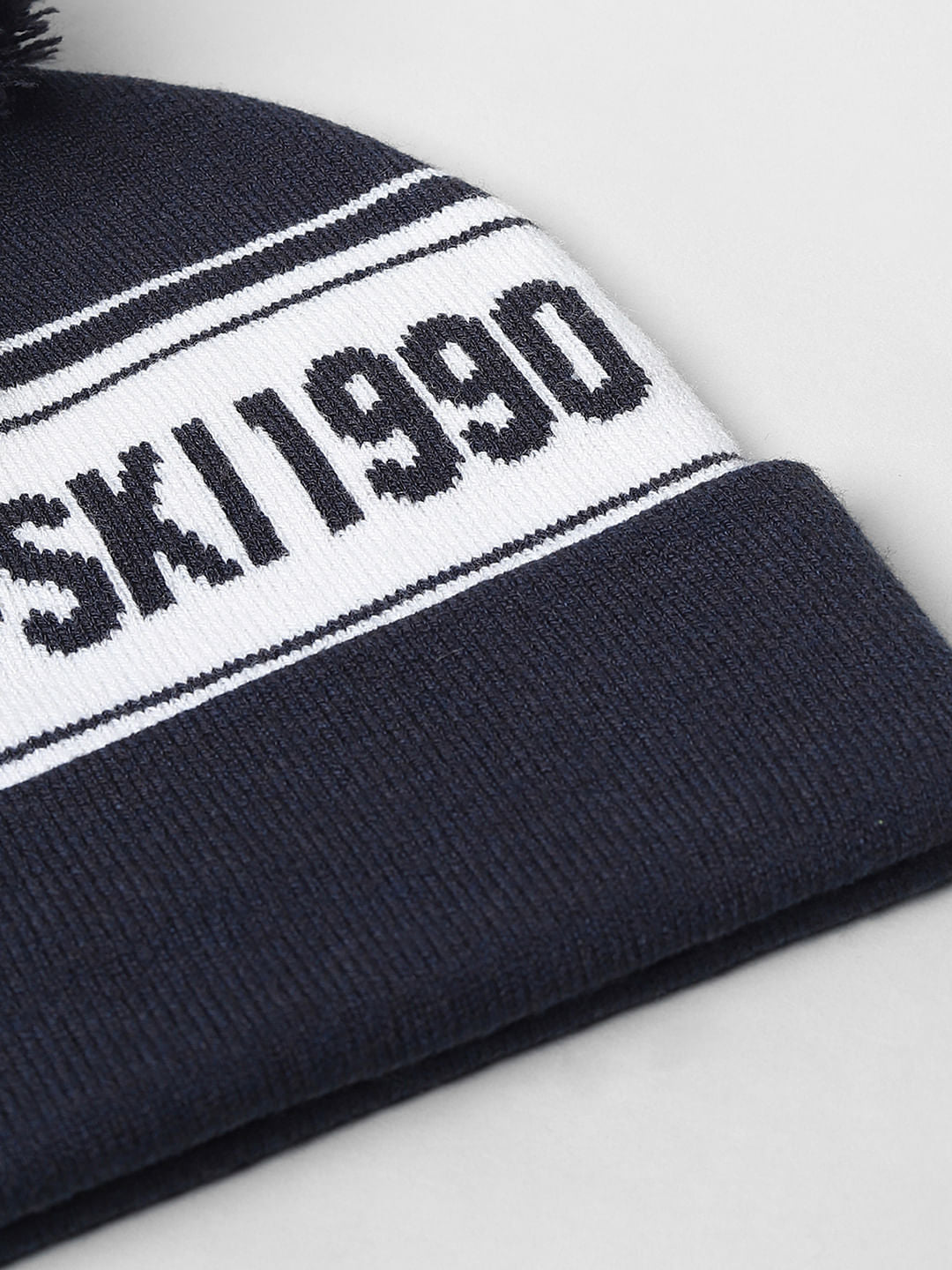Dark Navy Colourblocked Beanie