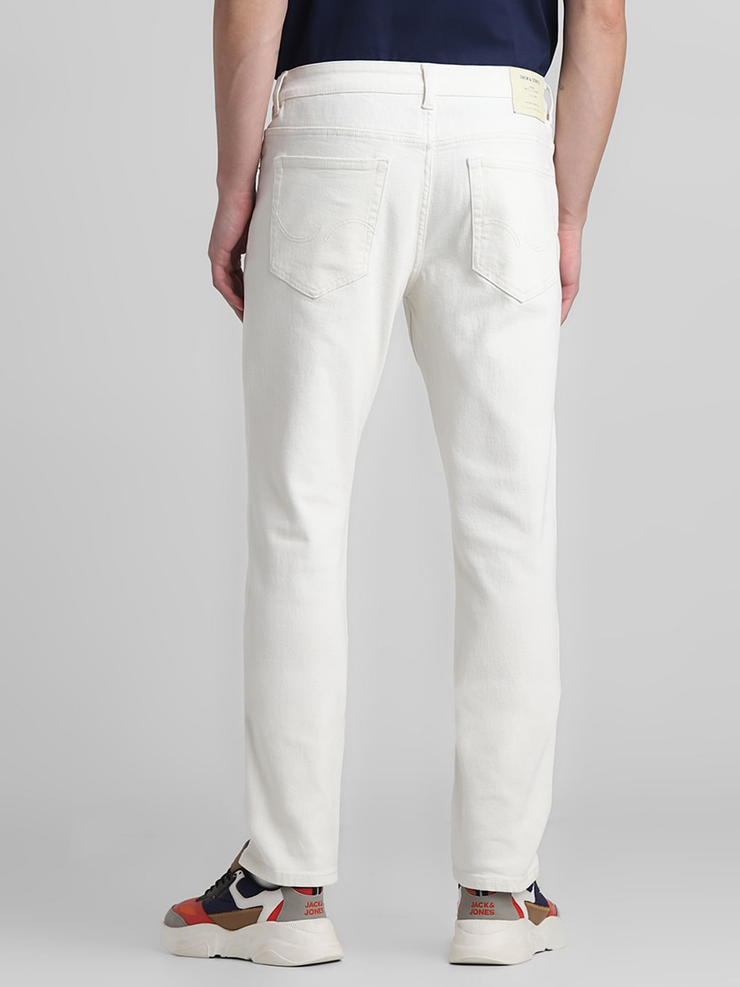 Beige Low Rise Glenn Slim Fit Jeans