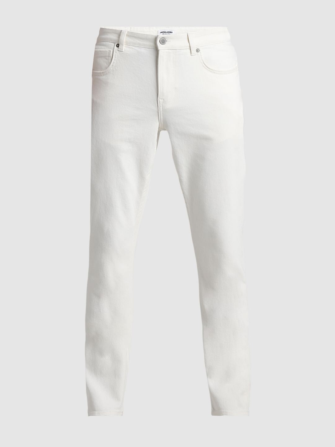 Beige Low Rise Glenn Slim Fit Jeans