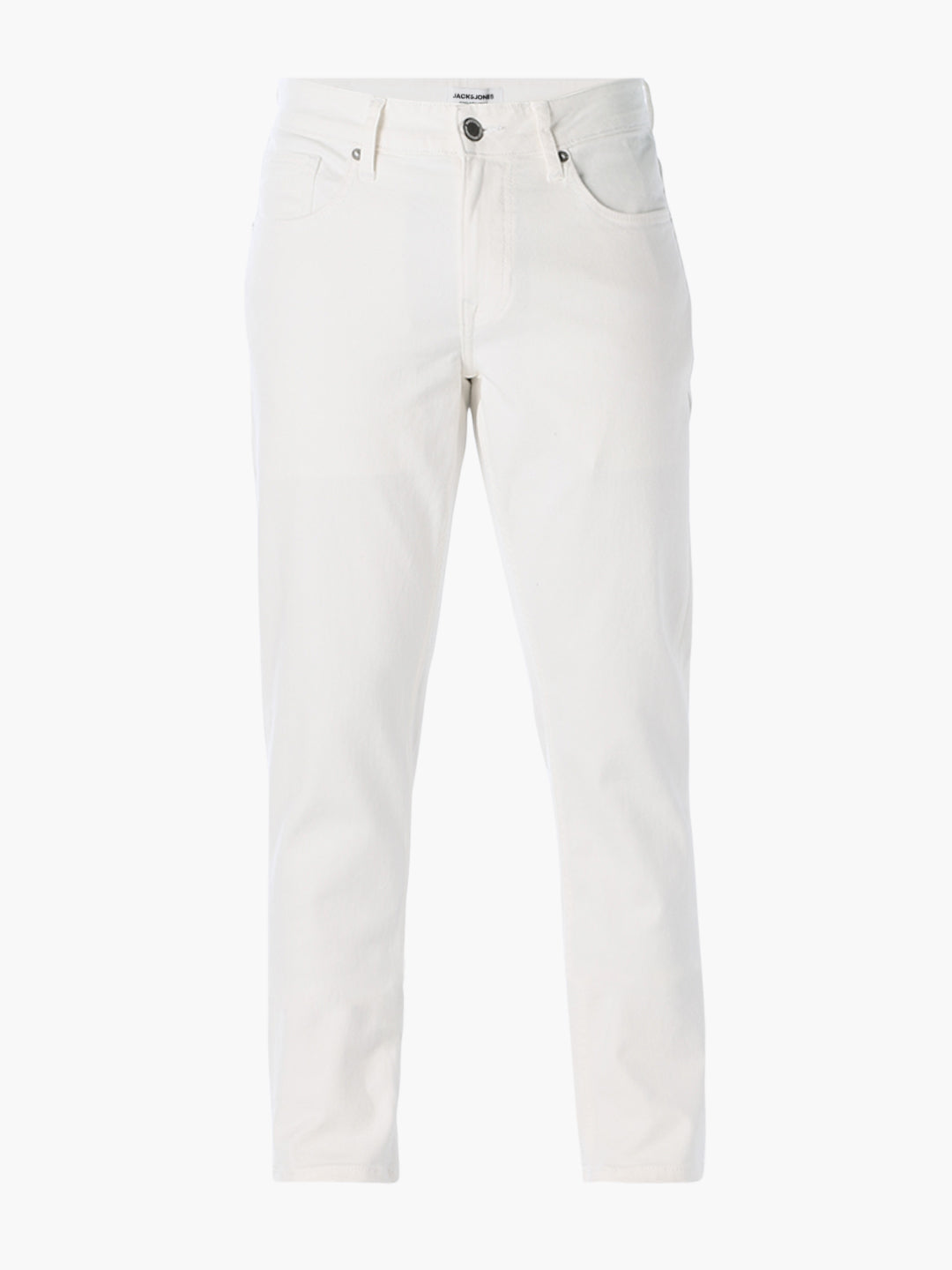 Men's Beige Slim Fit Stretch Jeans With Zip Fly