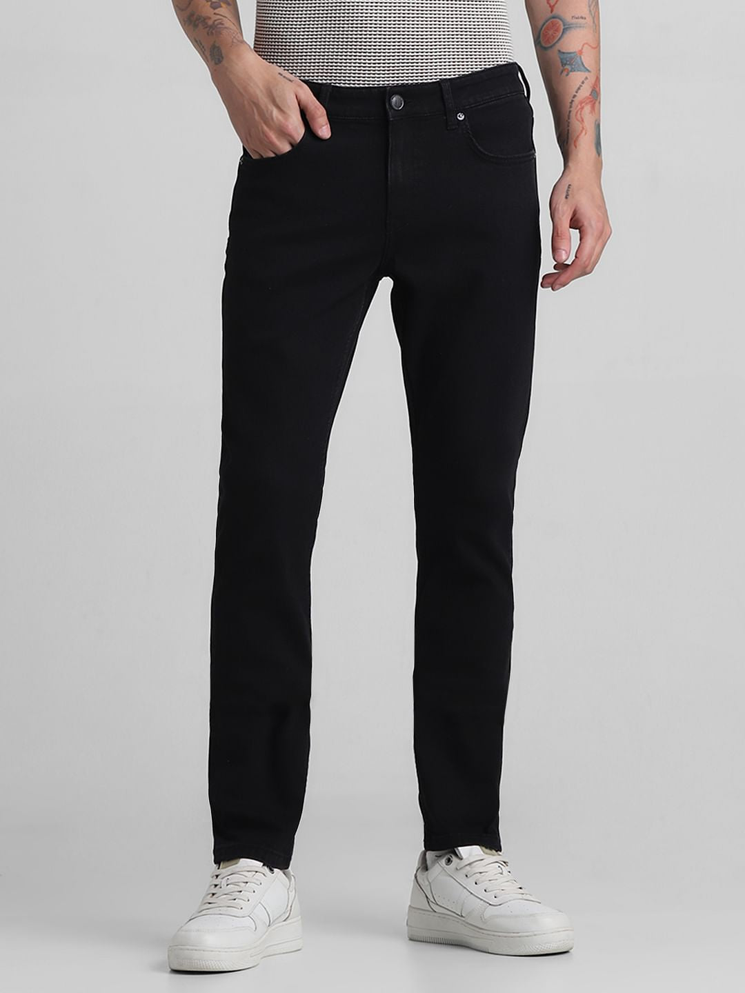 Black Low Rise Glenn Slim Fit Jeans