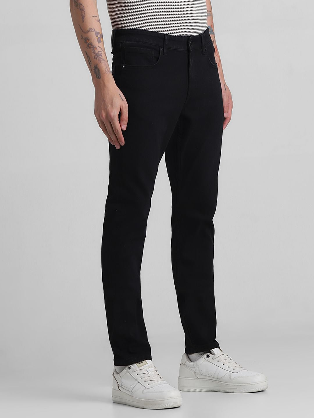 Black Low Rise Glenn Slim Fit Jeans