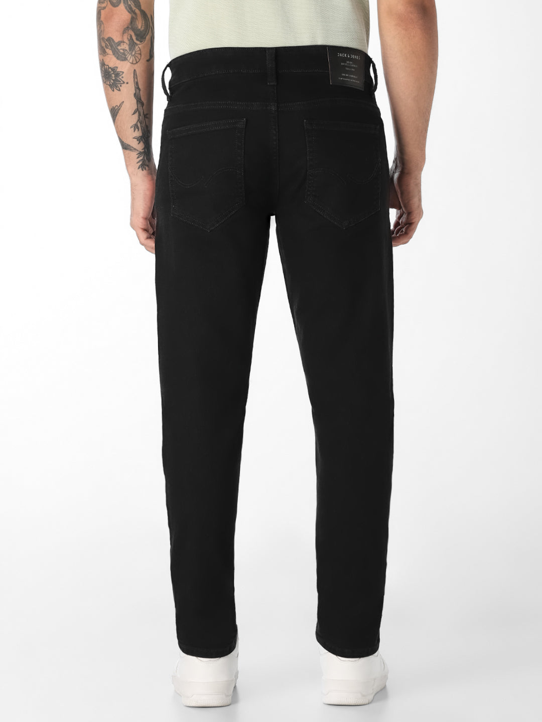 Men's Black Slim Fit Low Rise Stretch Jeans