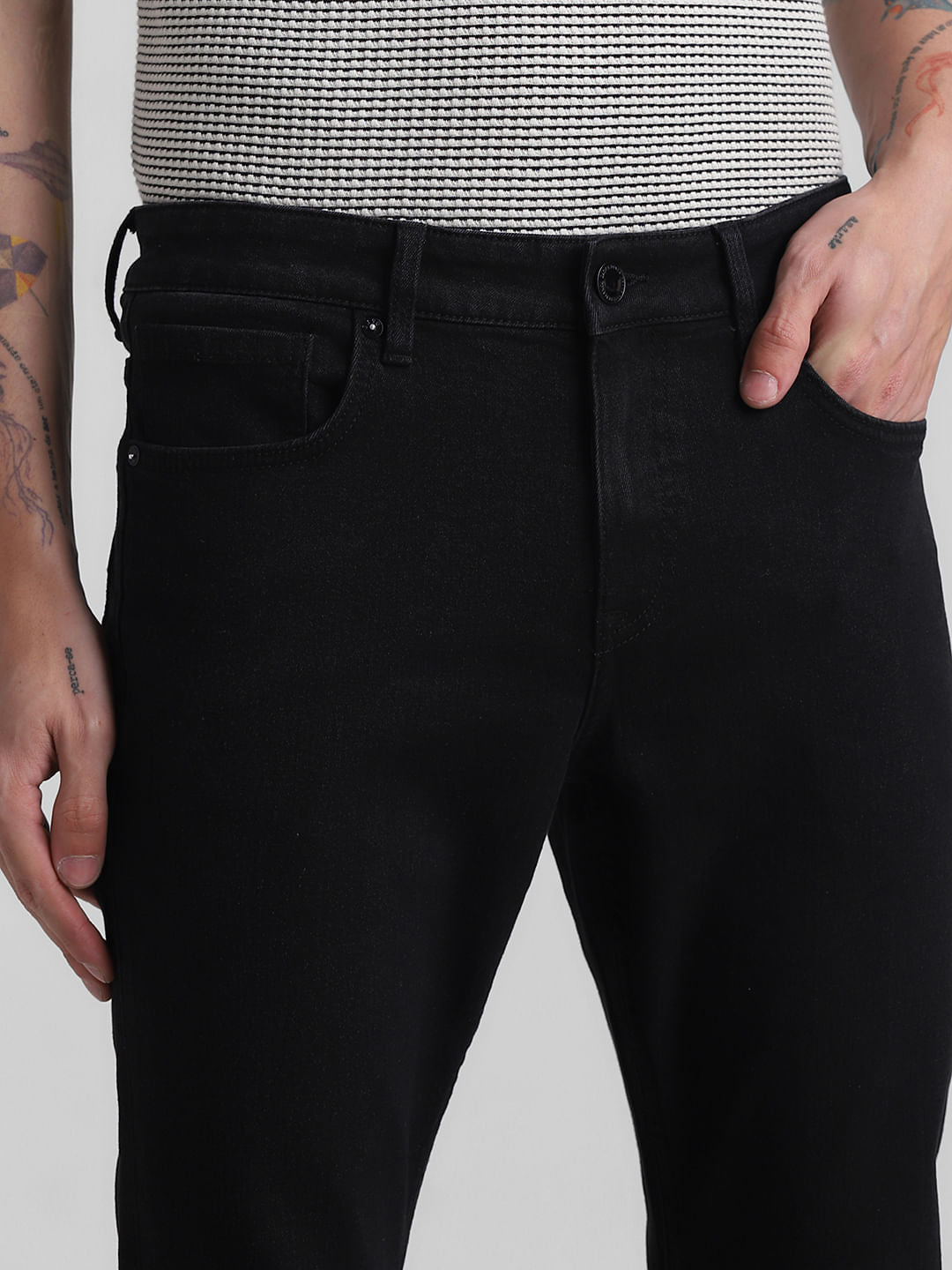 Black Low Rise Glenn Slim Fit Jeans