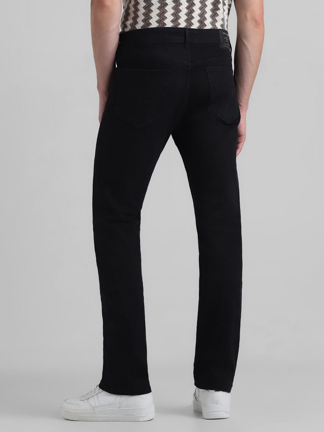 Black Mid Rise Clark Regular Fit Jeans