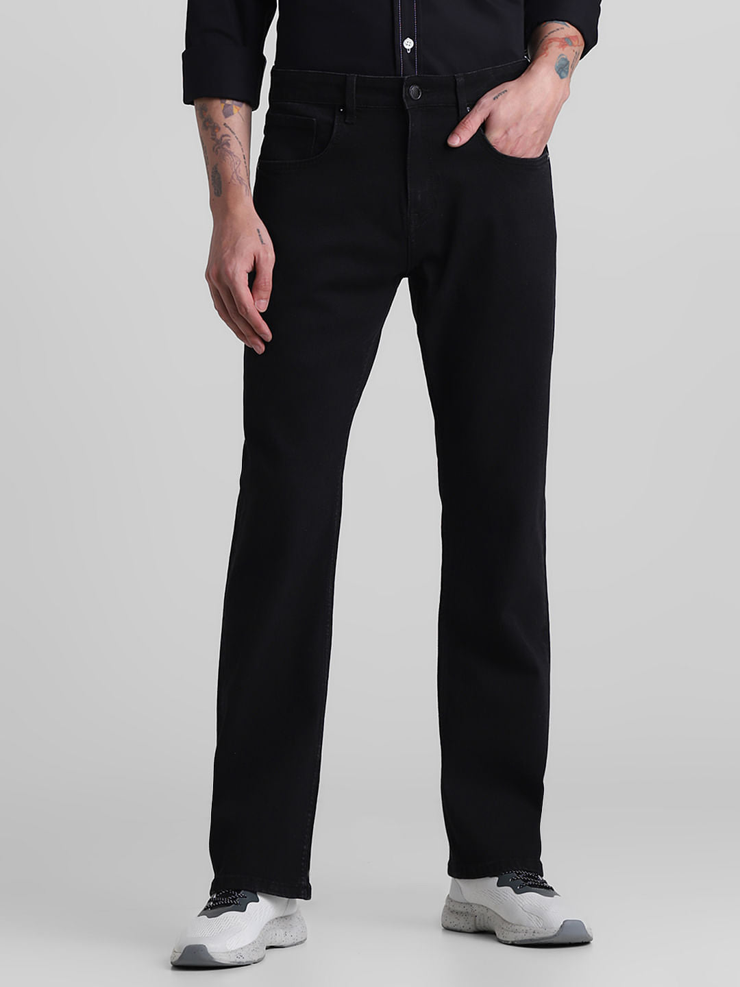 Black High Rise Ray Bootcut Jeans