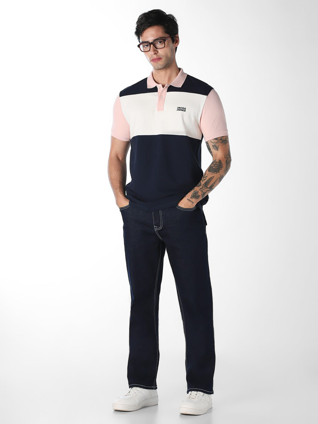 Men Bootcut High-Rise Stretch Jeans In Medium Blue