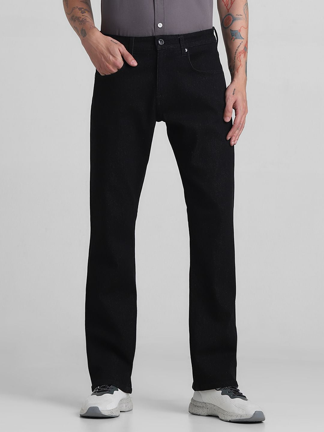 Black High Rise Ray Bootcut Jeans