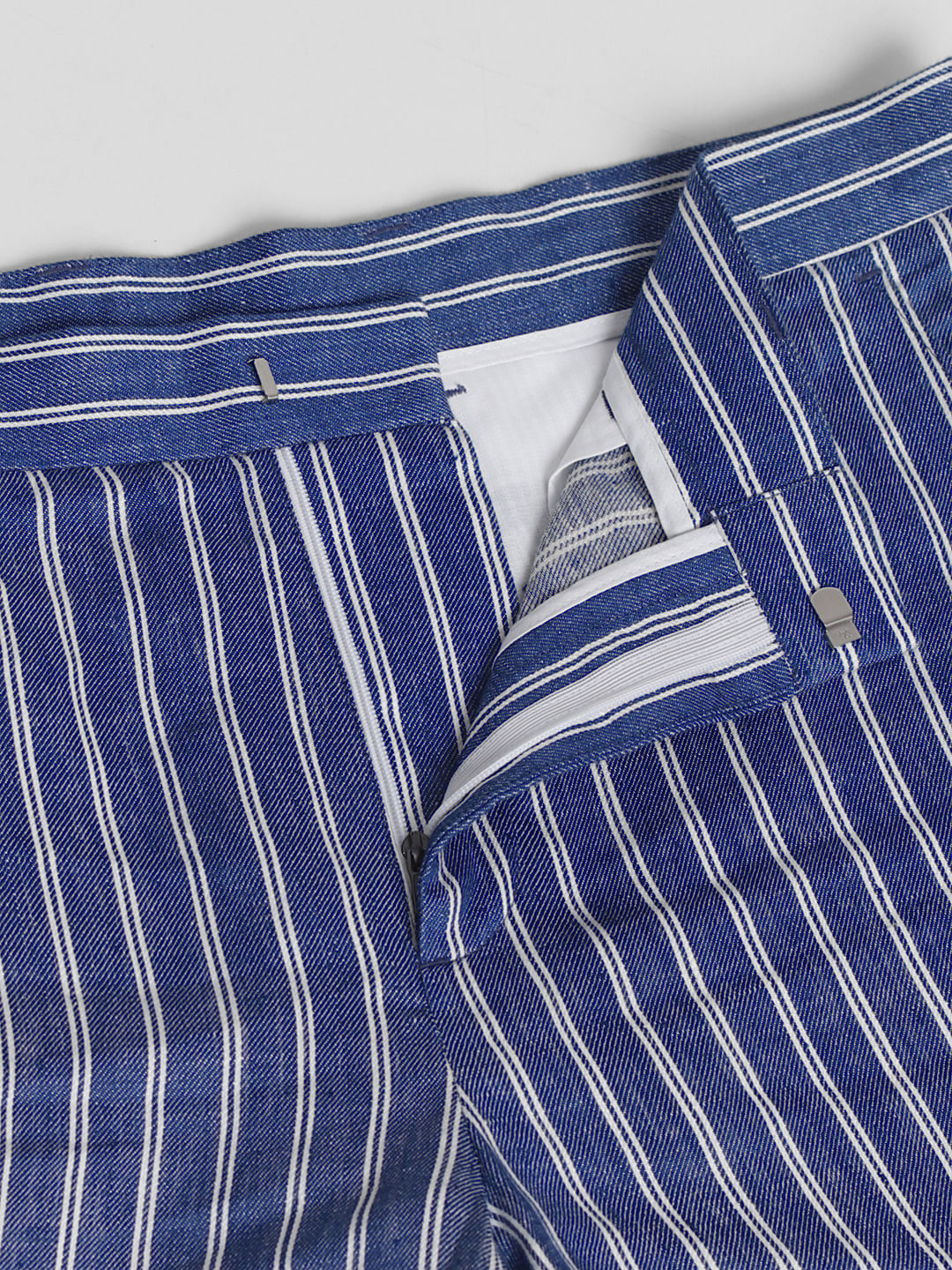 Blue Striped Co-ord Set Shorts