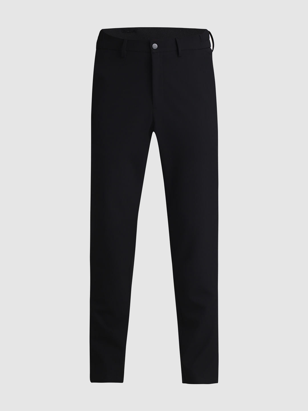 Black Mid Rise Slim Fit Trousers
