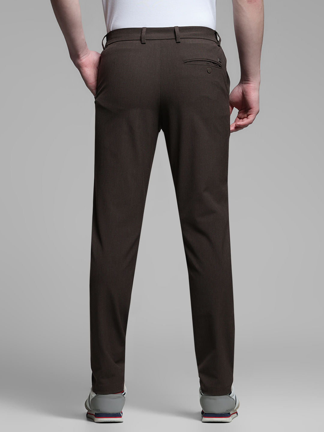 Brown Low Rise Tailored Trousers