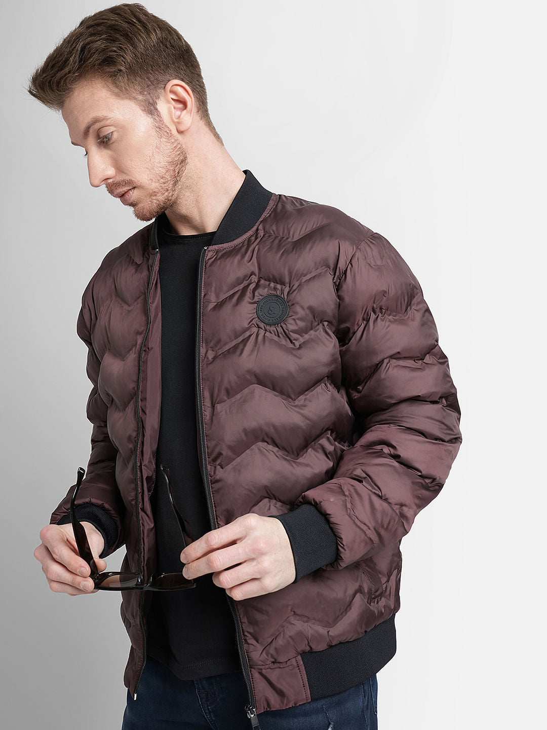 Burgundy Puffer Jacket