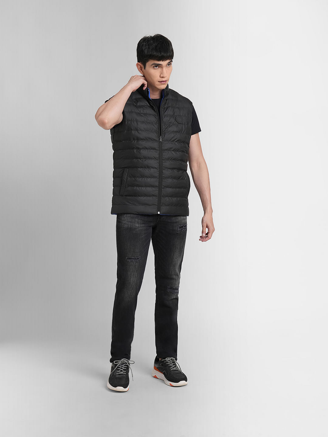 Grey Reversible Body Warmer Vest