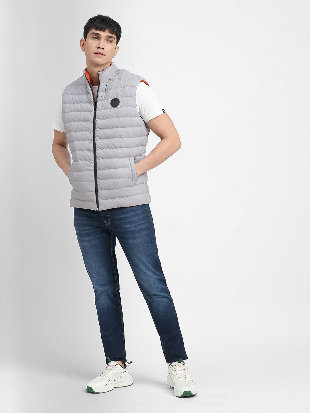 Light Grey Reversible Body Warmer Vest