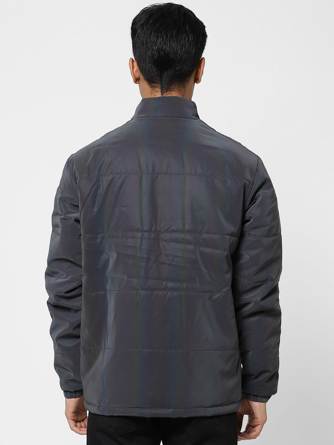 Grey Reflective Puffer Jacket