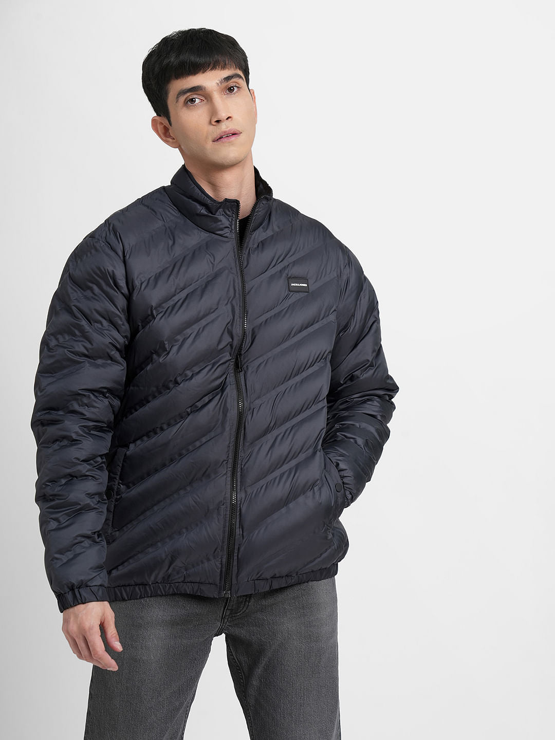 Navy Blue Puffer Jacket