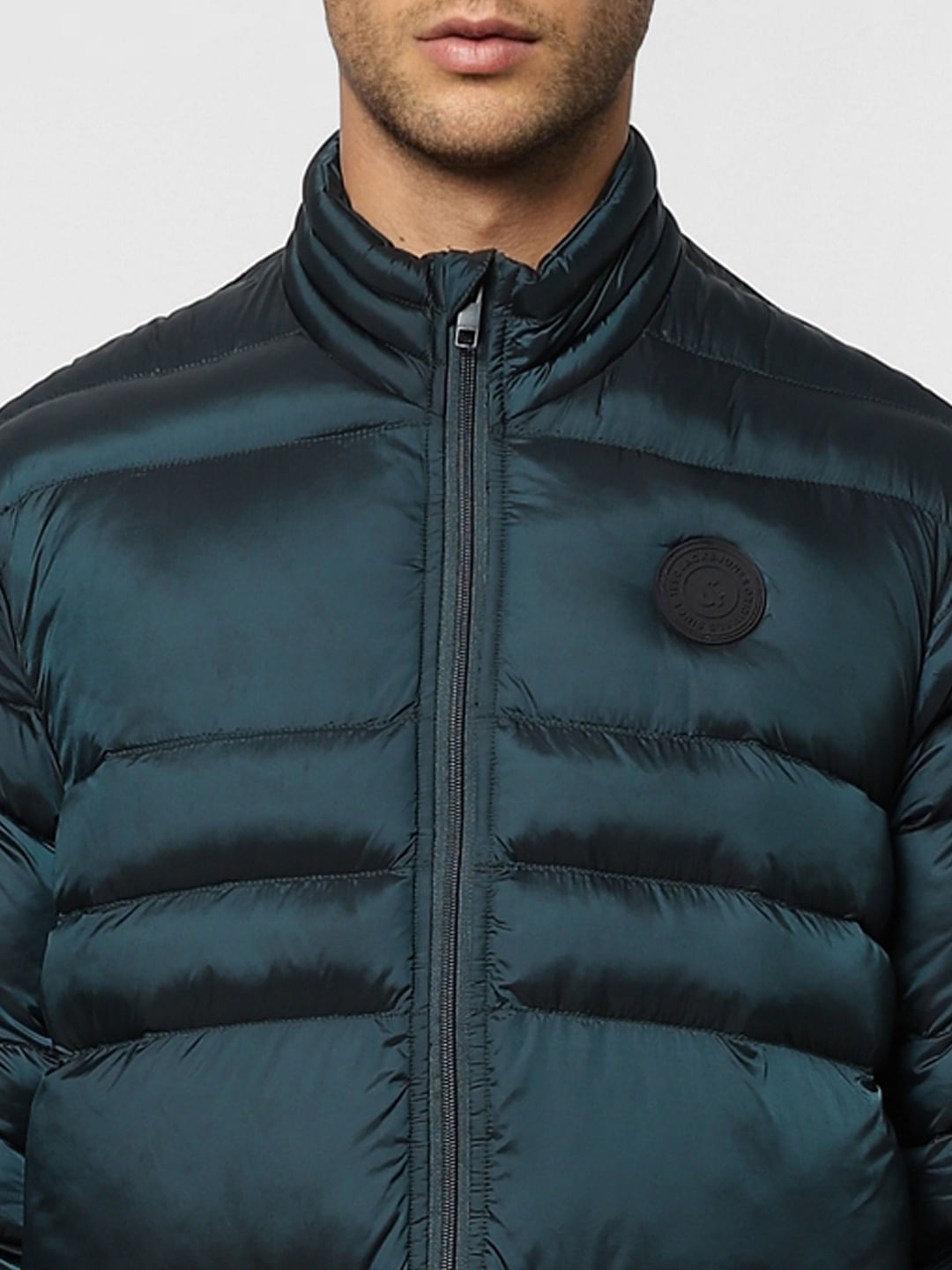 Dark Green High Neck Puffer Jacket