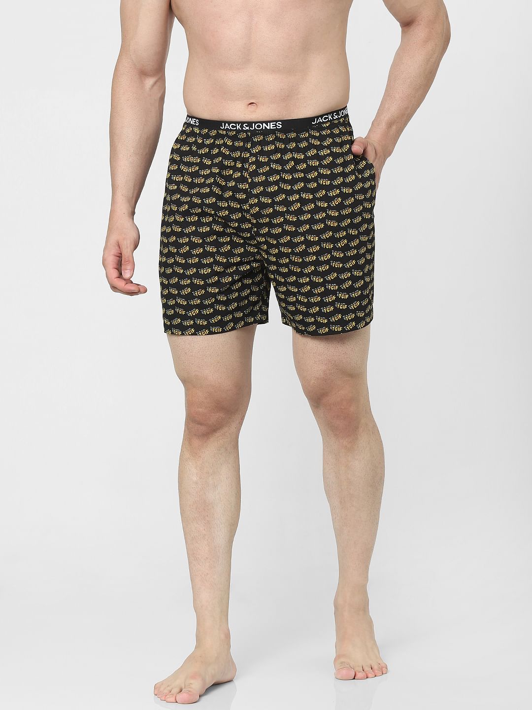 Black Printed Boxers