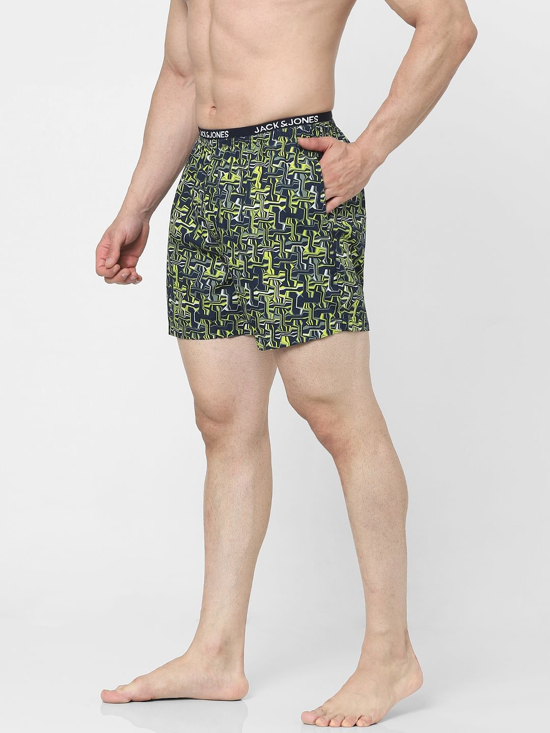 Navy Blue Printed Boxers