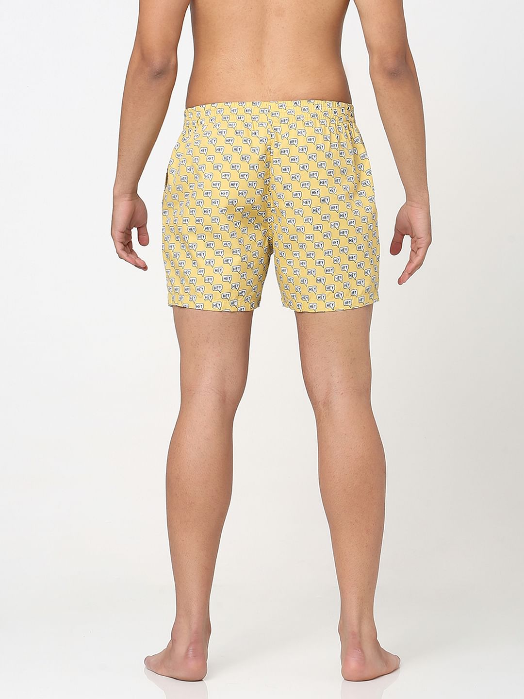 Yellow Printed Bxers