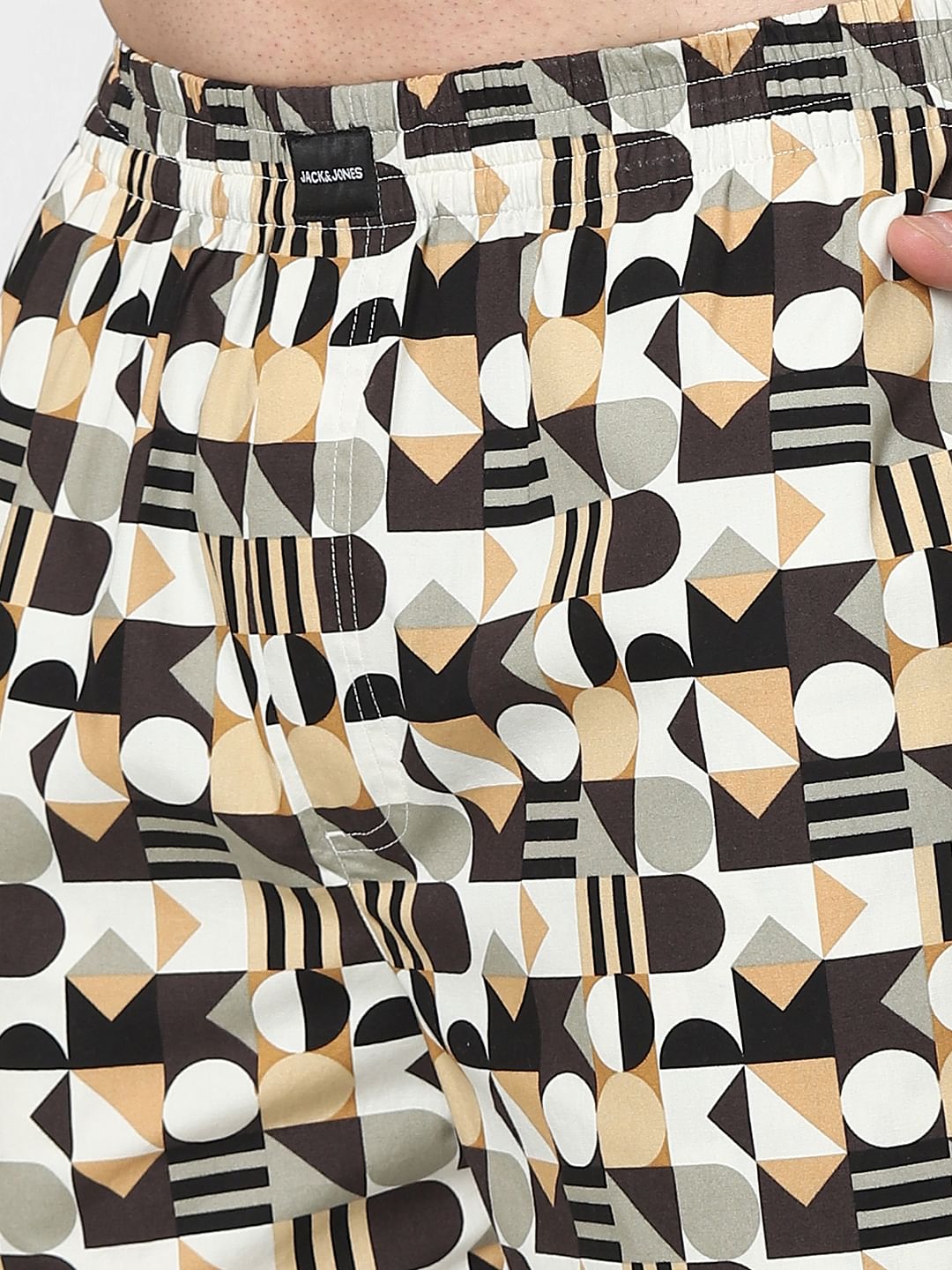 White Printed Boxers