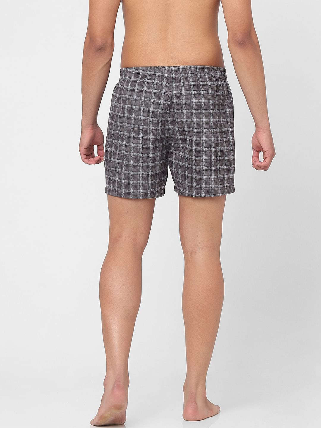 Grey Check Boxers