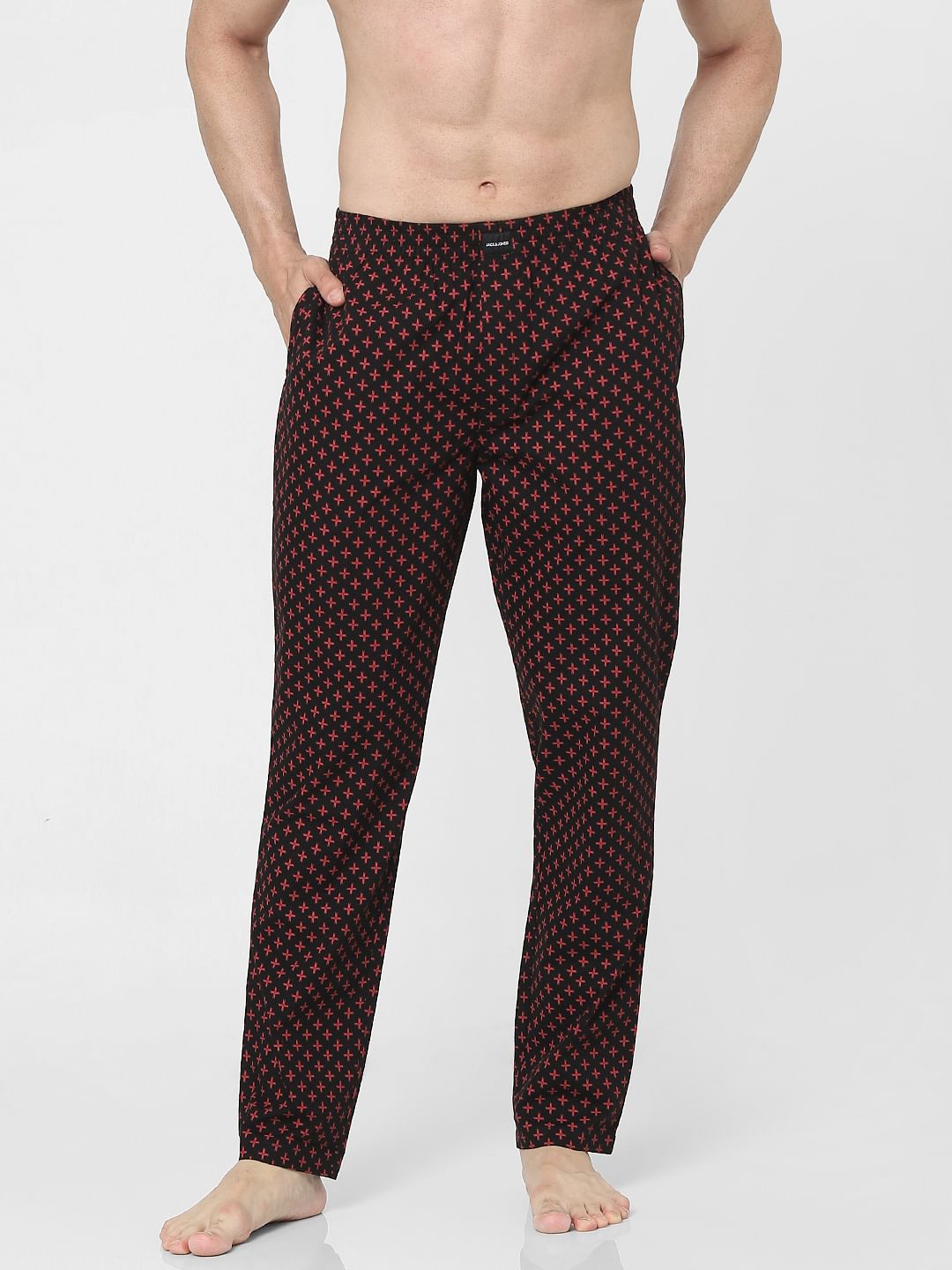 Black Printed Pyjamas