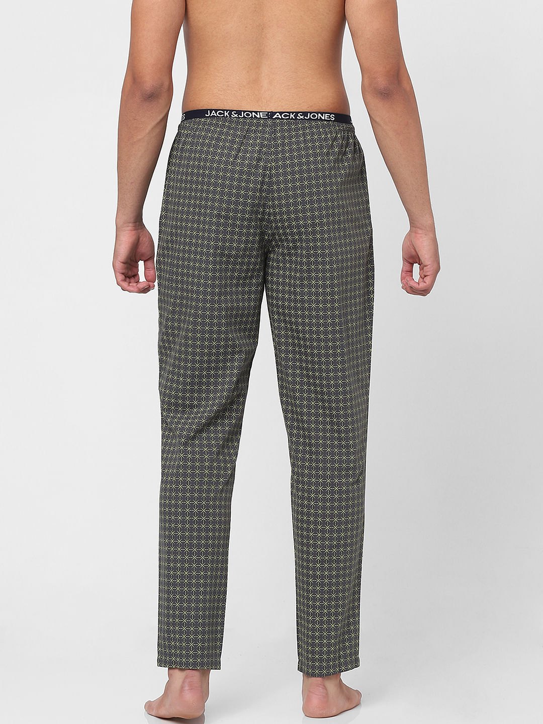 Dark Blue Printed Pyjamas