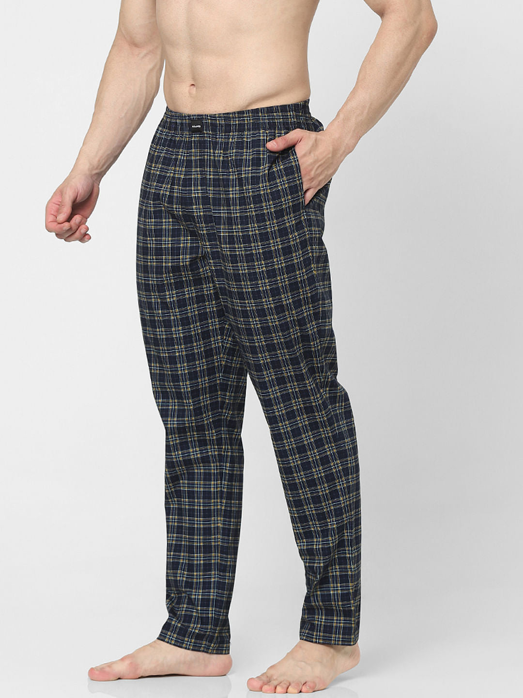 Navy Blue Check Pyjamas
