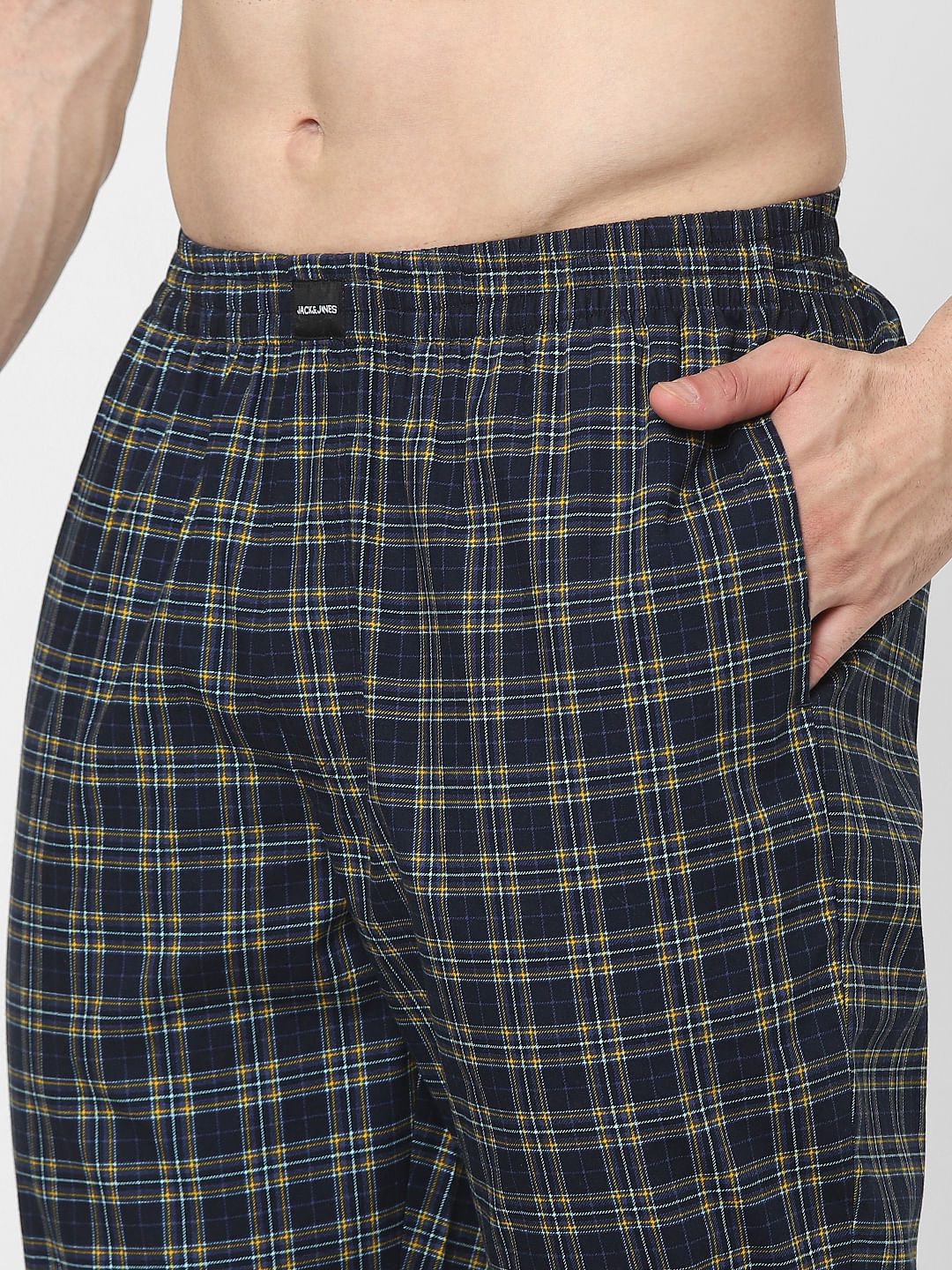 Navy Blue Check Pyjamas