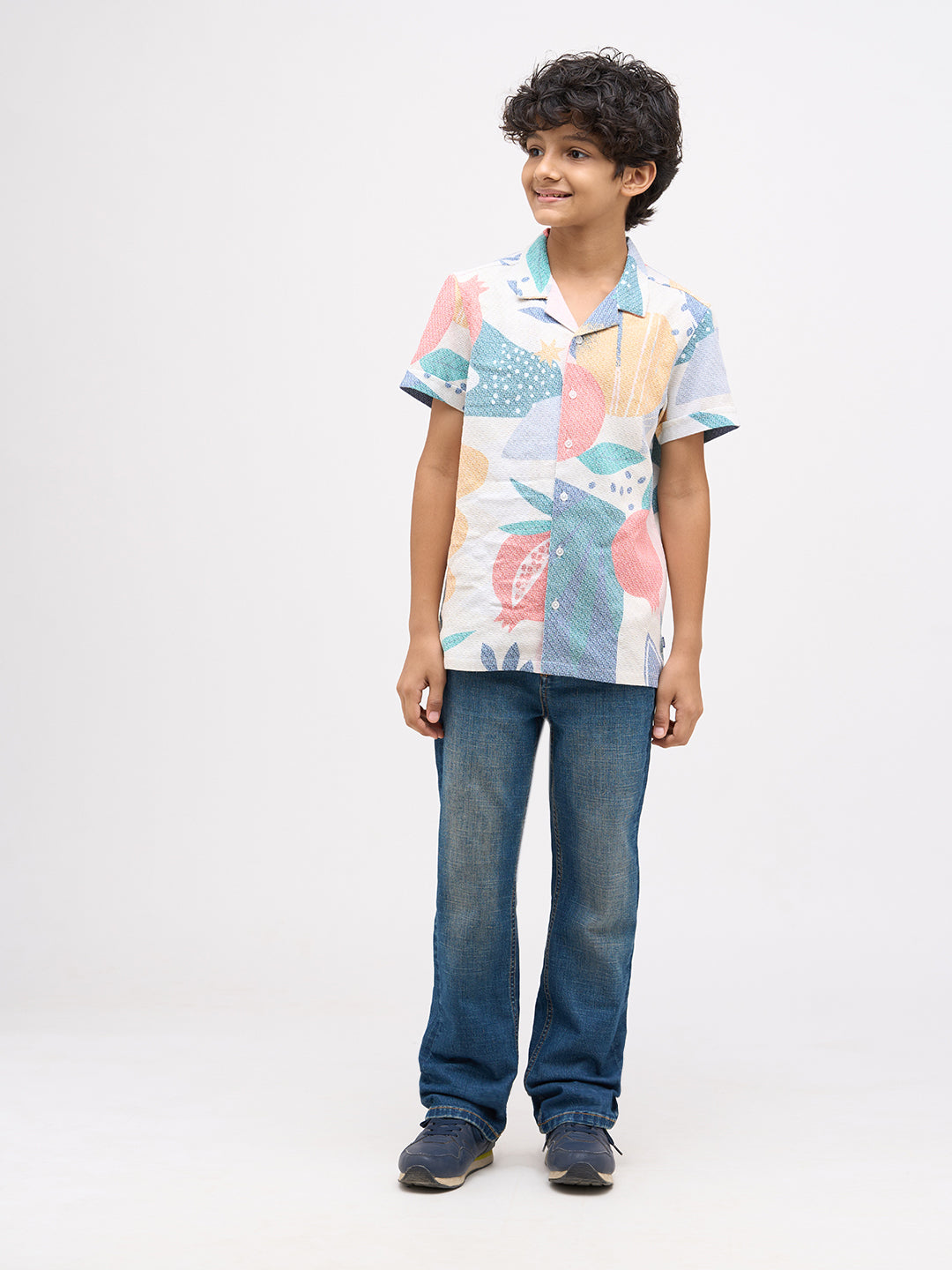 Boys Mid Rise Bootcut Jeans - Blue