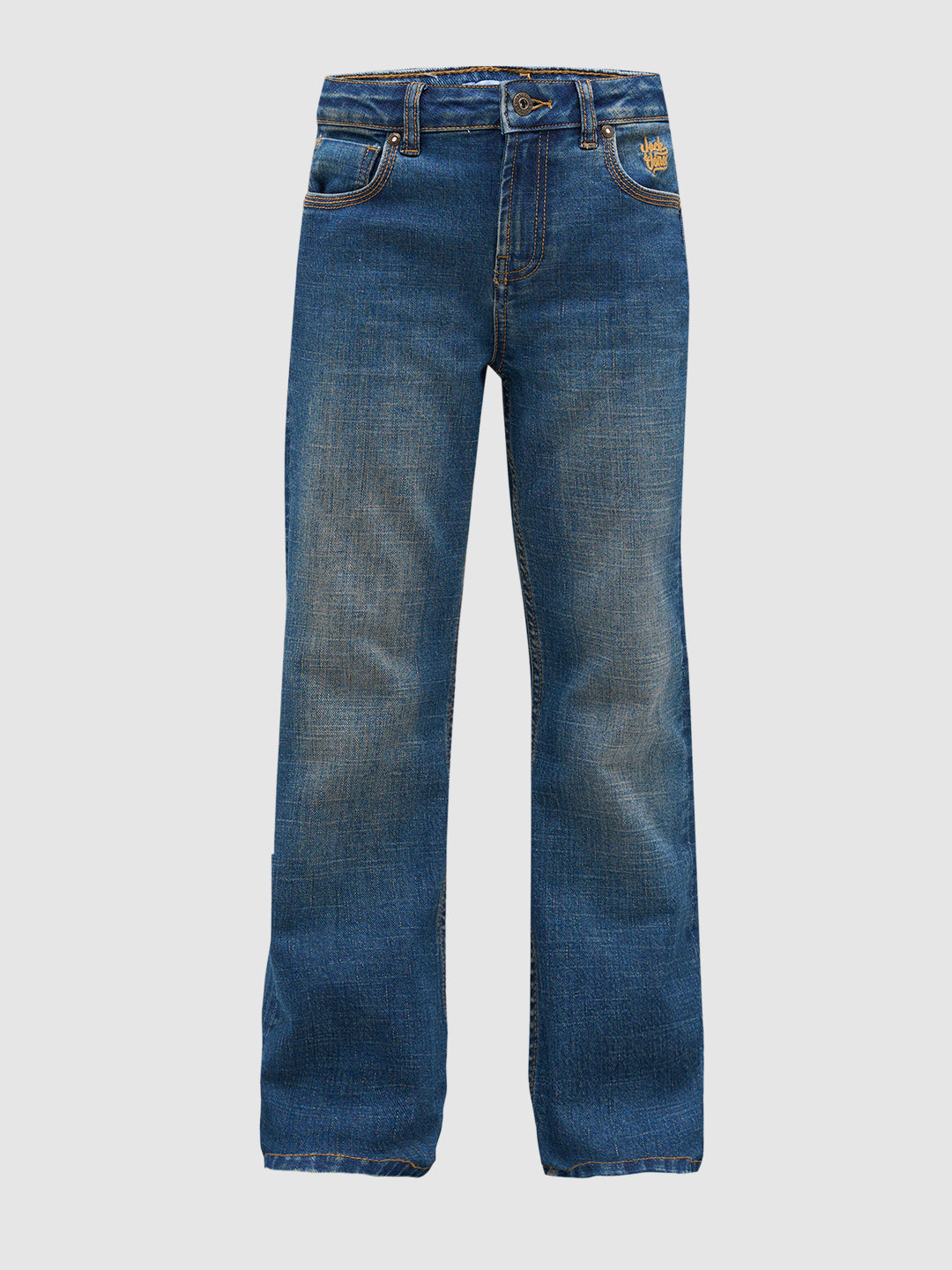 Boys Mid Rise Bootcut Jeans - Blue
